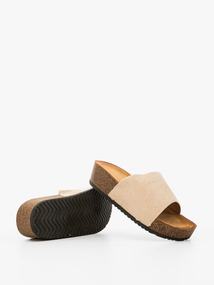 Papuci dama Tapan Bej