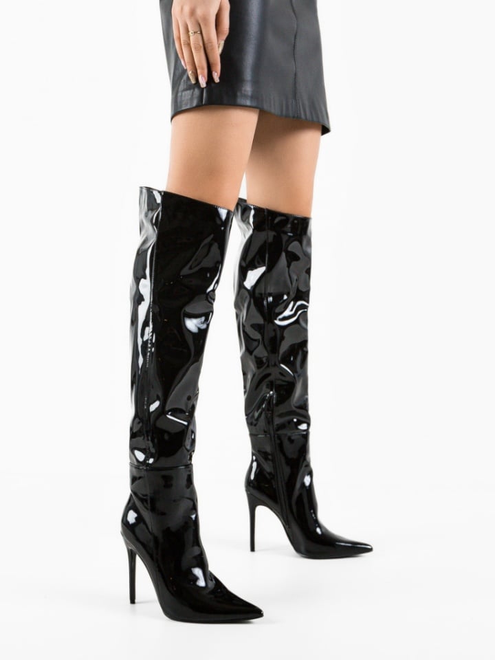 Cizme cu toc Bybyam Galbene