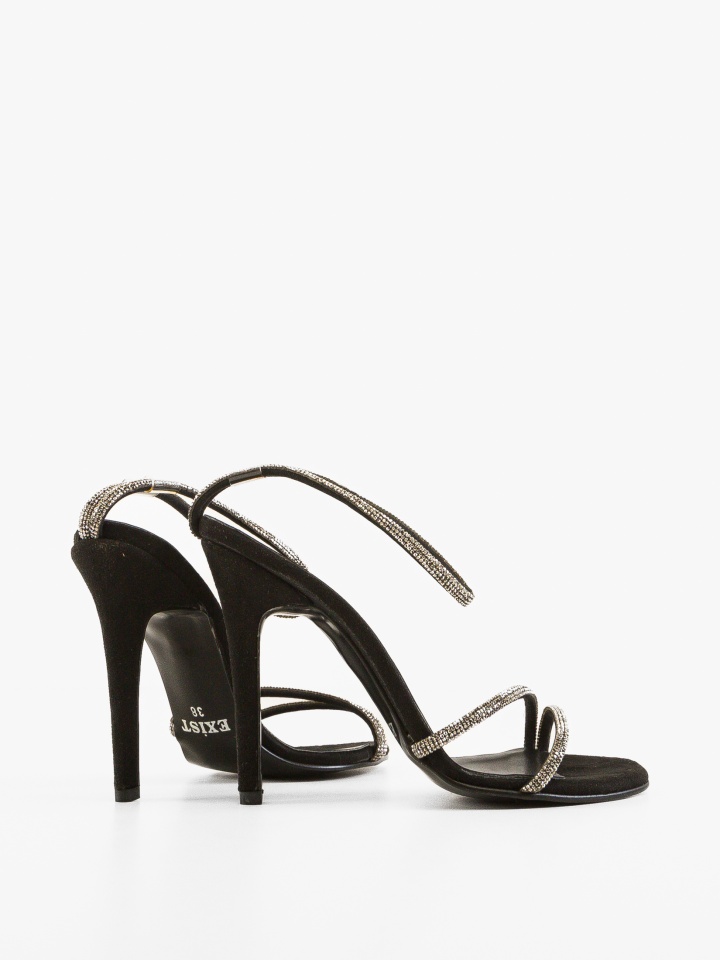 Sandale cu toc Kajus Negre