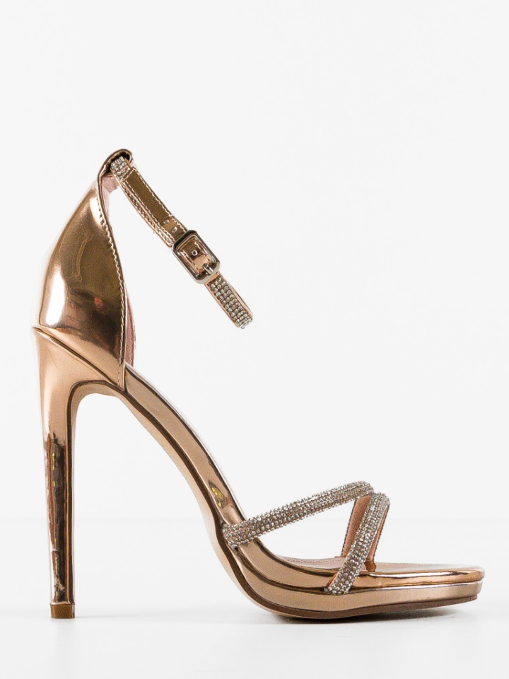 Sandale cu toc Vraday Aurii