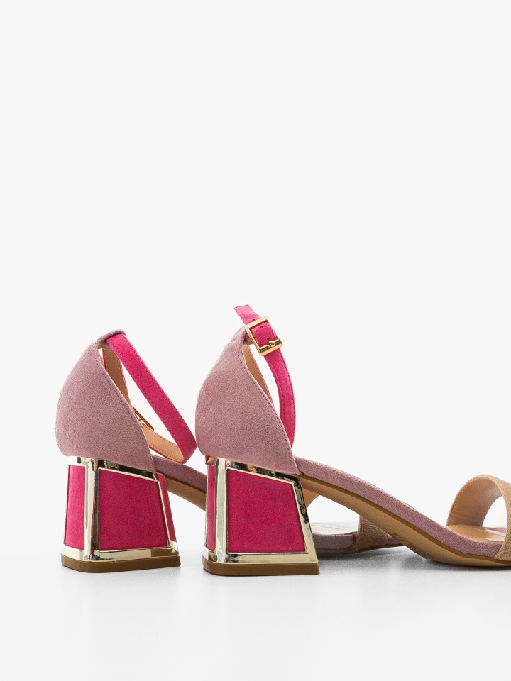 Sandale cu toc Bryan Portocalii