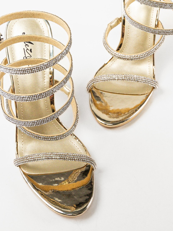 Sandale cu toc Buddy Aurii