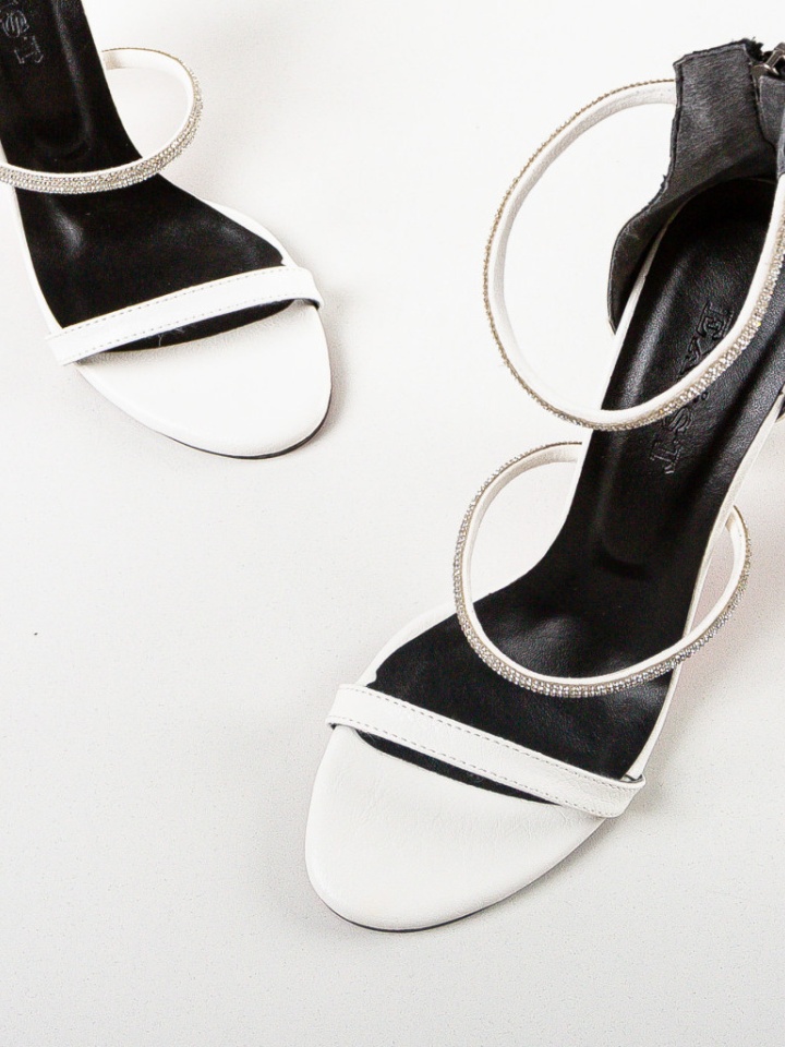 Sandale cu toc Cazak Argintii