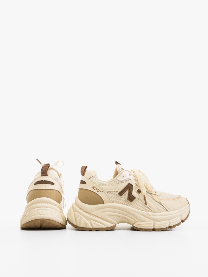 Sneakers dama Serigiu Bej 2