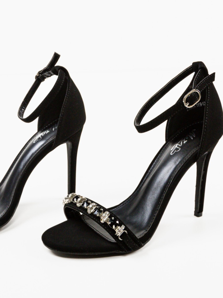 Sandale cu toc Pekin Negre