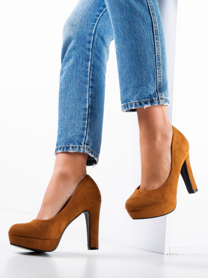 Pantofi Heathe Camel