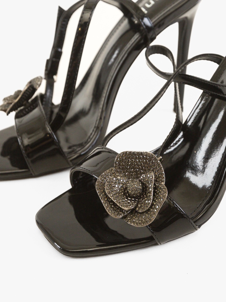 Sandale cu toc Venara Argintii