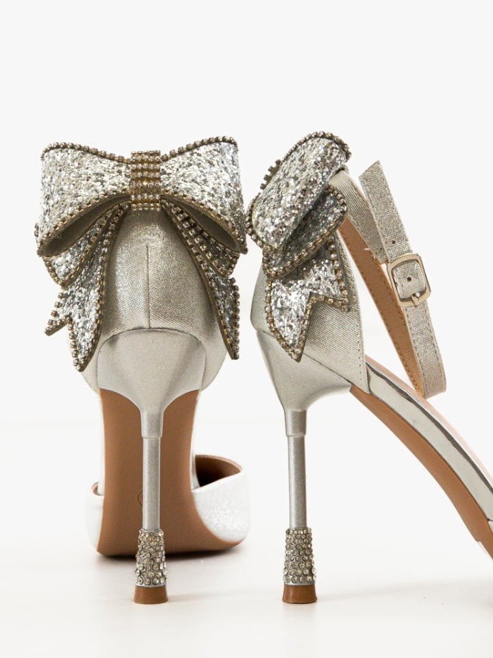 Pantofi cu toc Ozkale Argintii