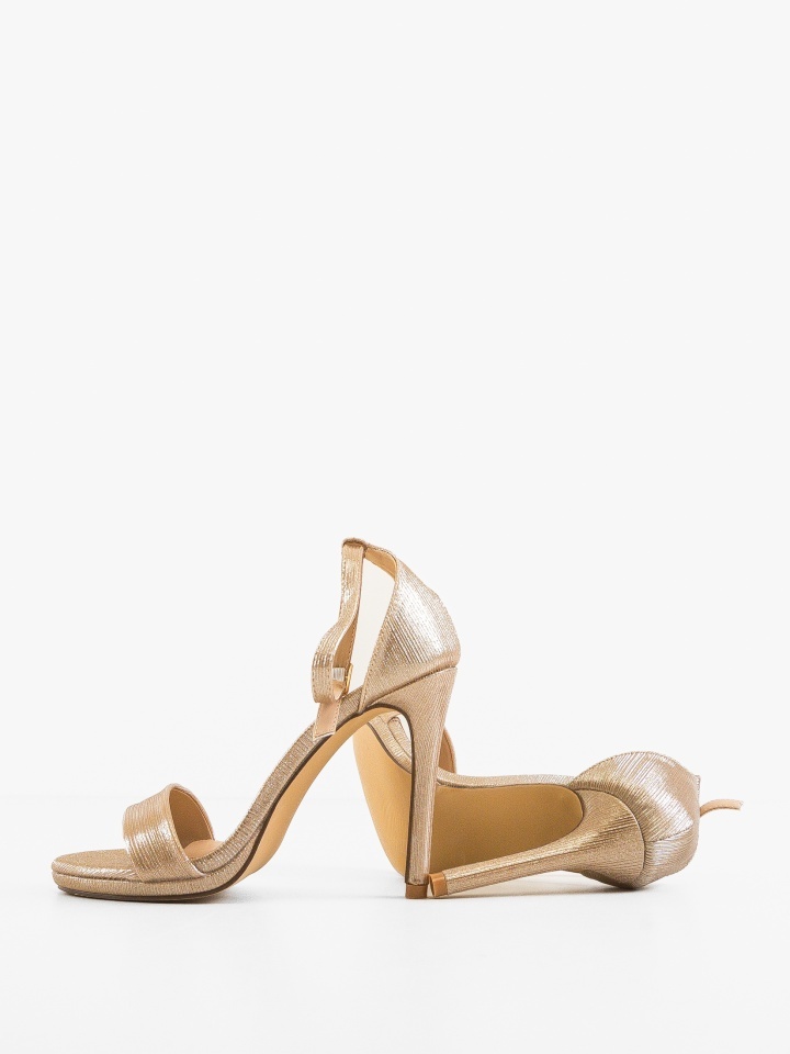 Sandale cu toc Versed Argintii