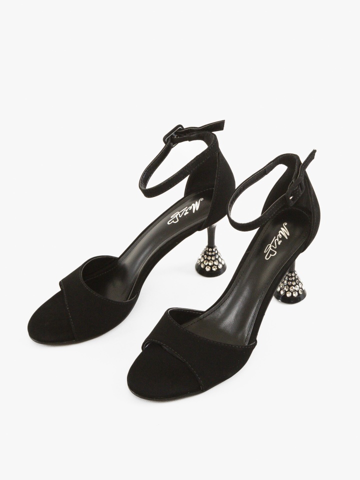 Sandale cu toc Merkato Negre