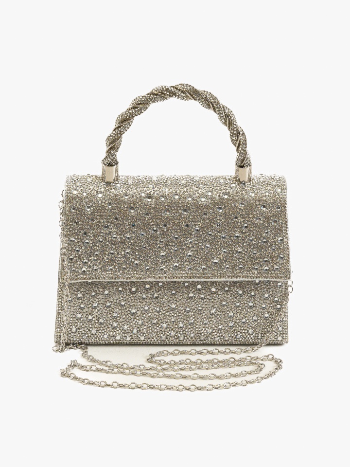 Geanta dama de mana Sarah Argintie