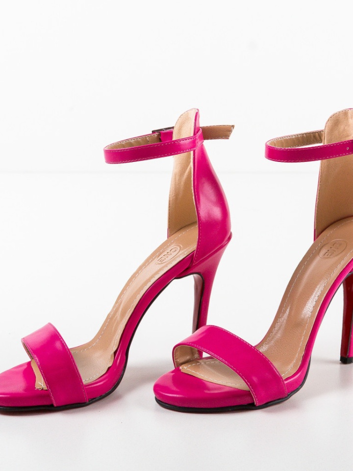 Sandale cu toc Leter Gri