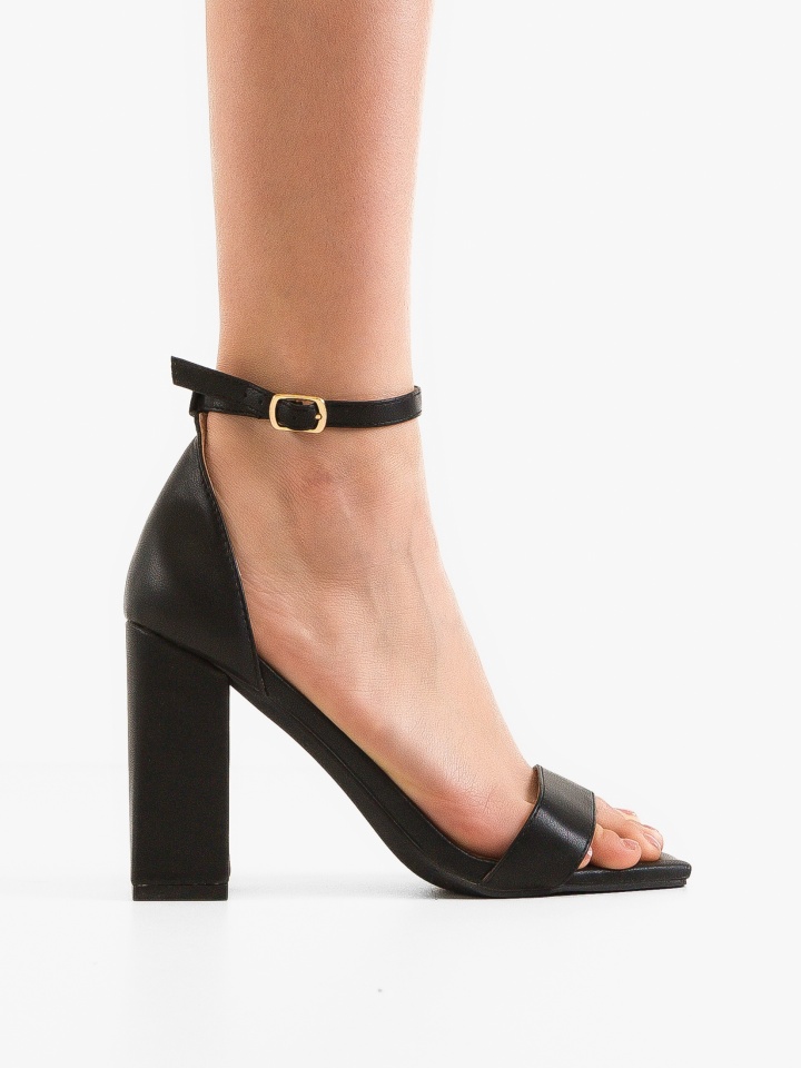 Sandale cu toc Elodie Negre