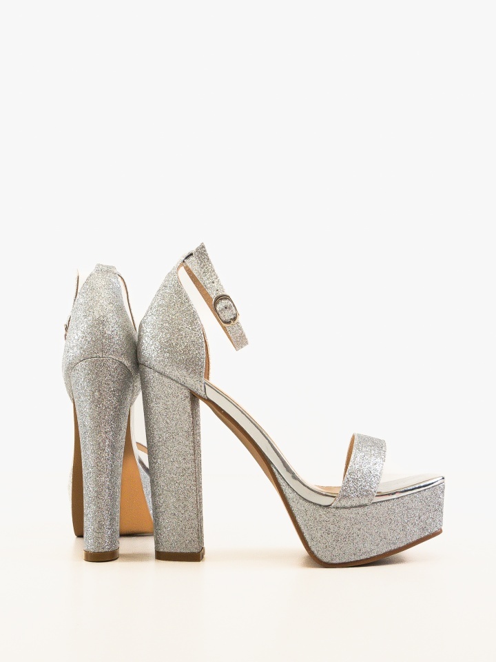 Sandale cu toc Kamerun Aurii