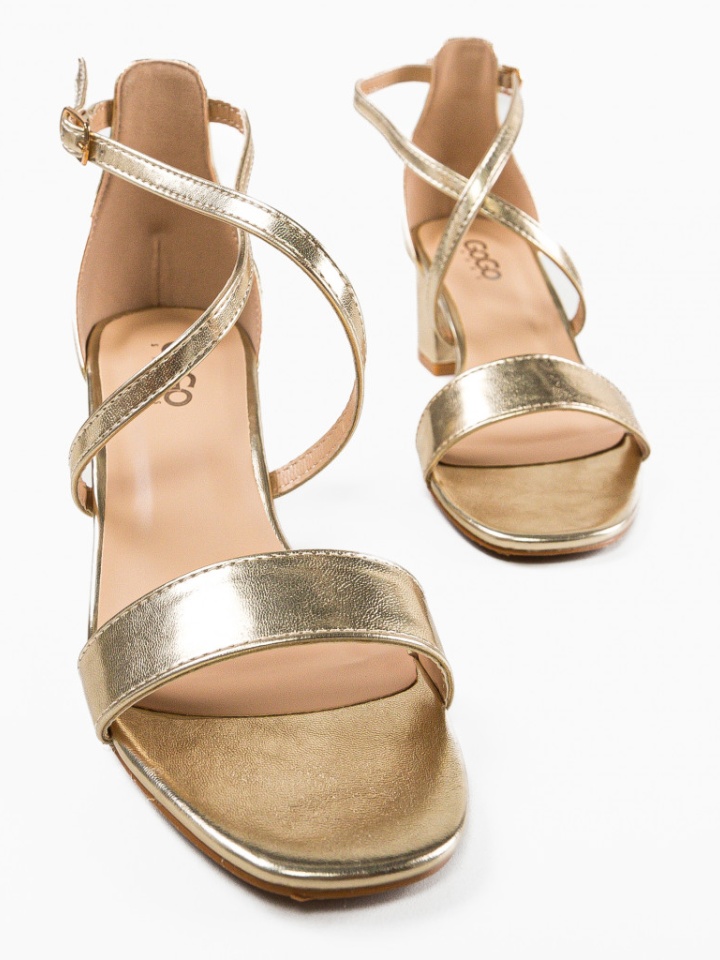 Sandale cu toc Kamaria Negre