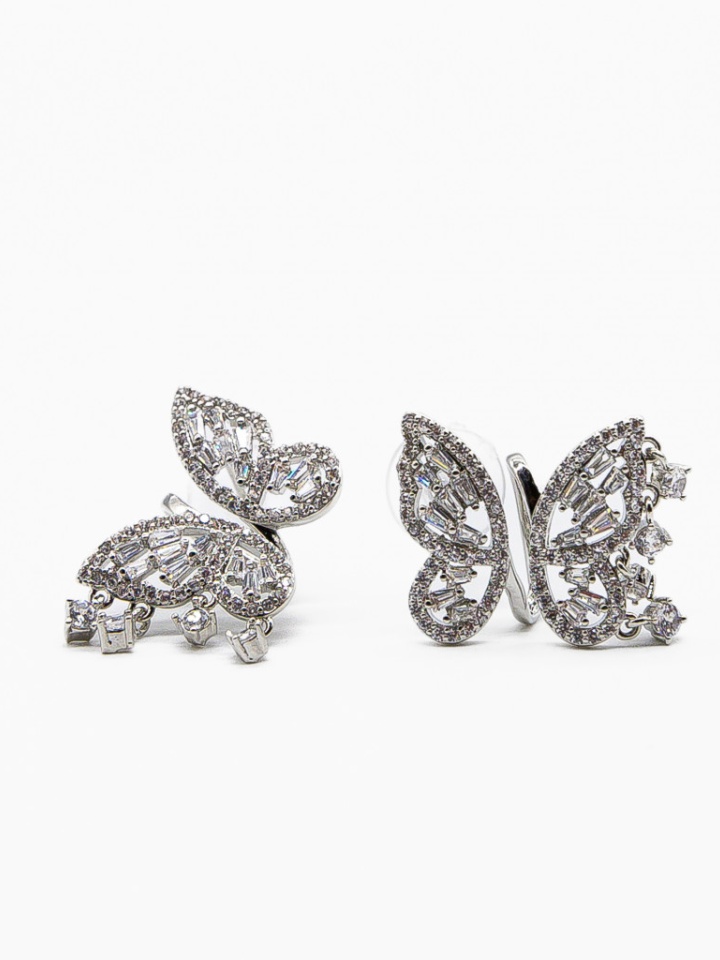 Cercei Papillon Argintii