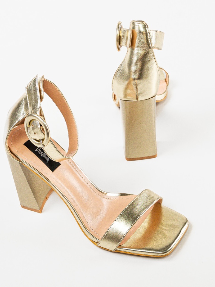 Sandale cu toc Seppho Albe