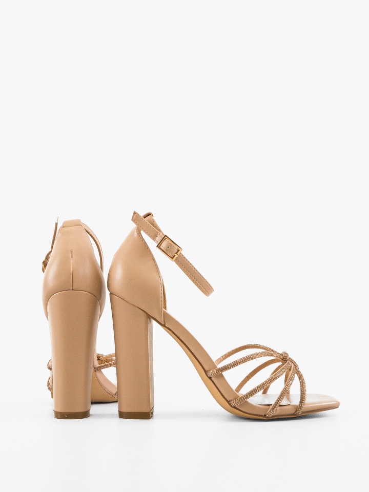 Sandale cu toc Roxane Animal Print