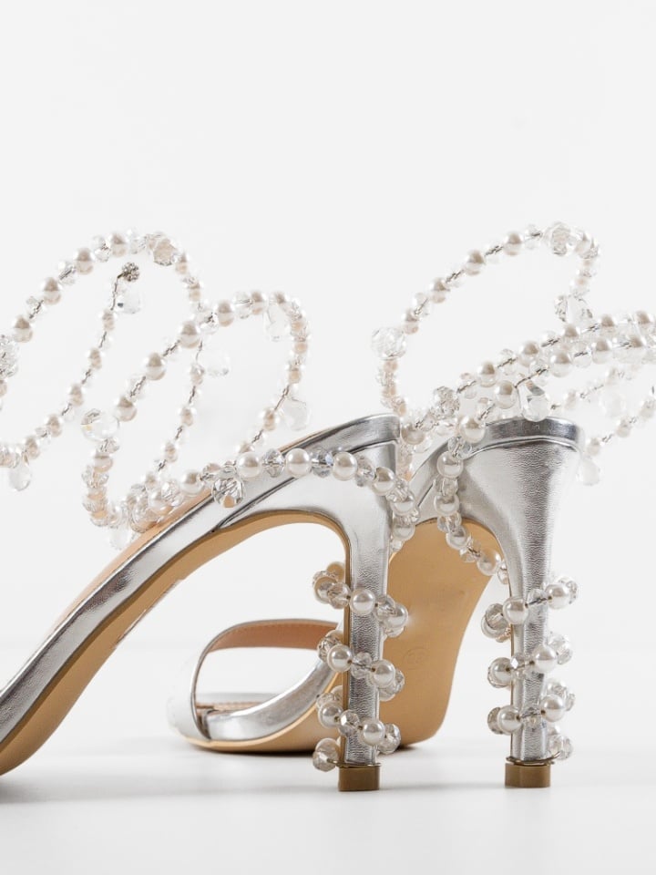 Sandale cu toc Uche Aurii