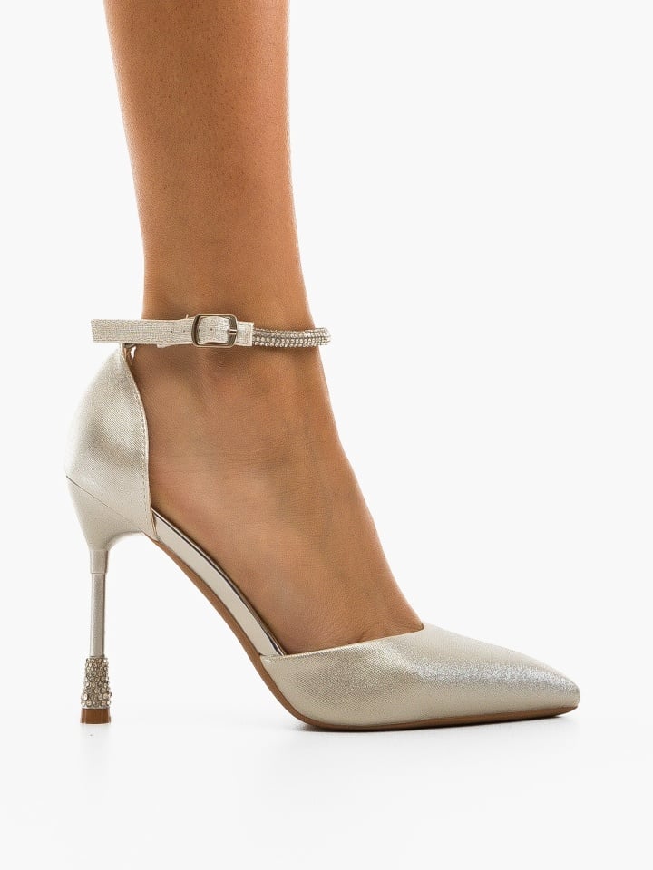 Pantofi cu toc Yanu Argintii