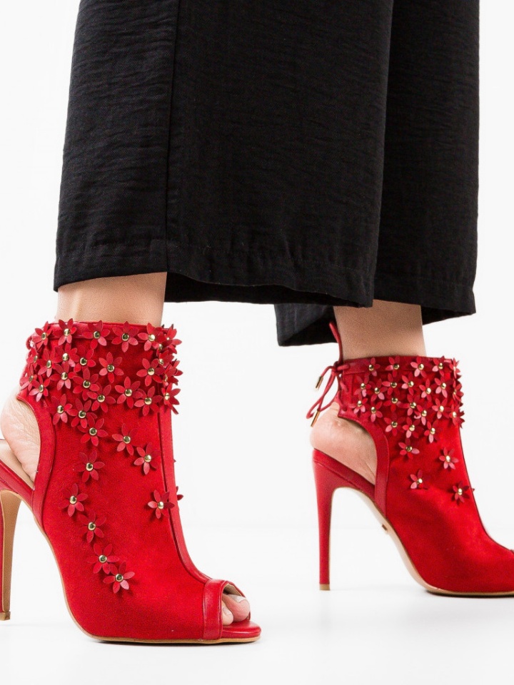 Botine dama Flowera Negre