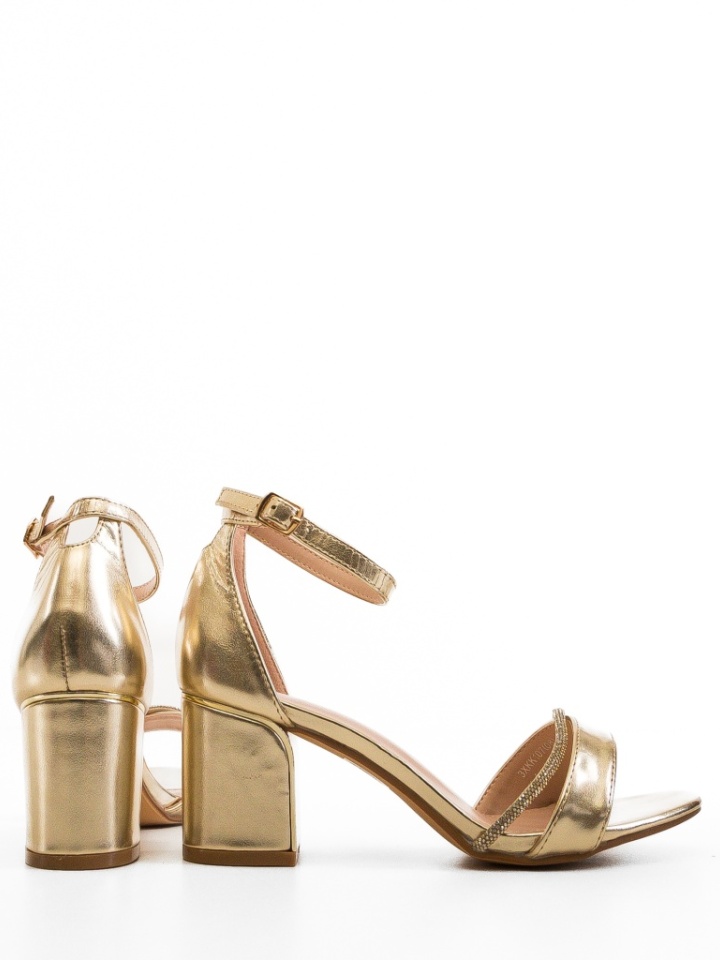Sandale cu toc Lasgun Aurii