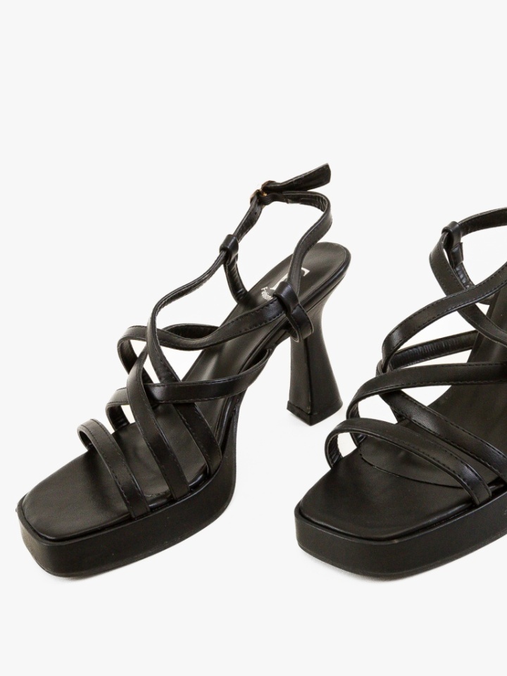 Sandale cu toc Eddie Aurii