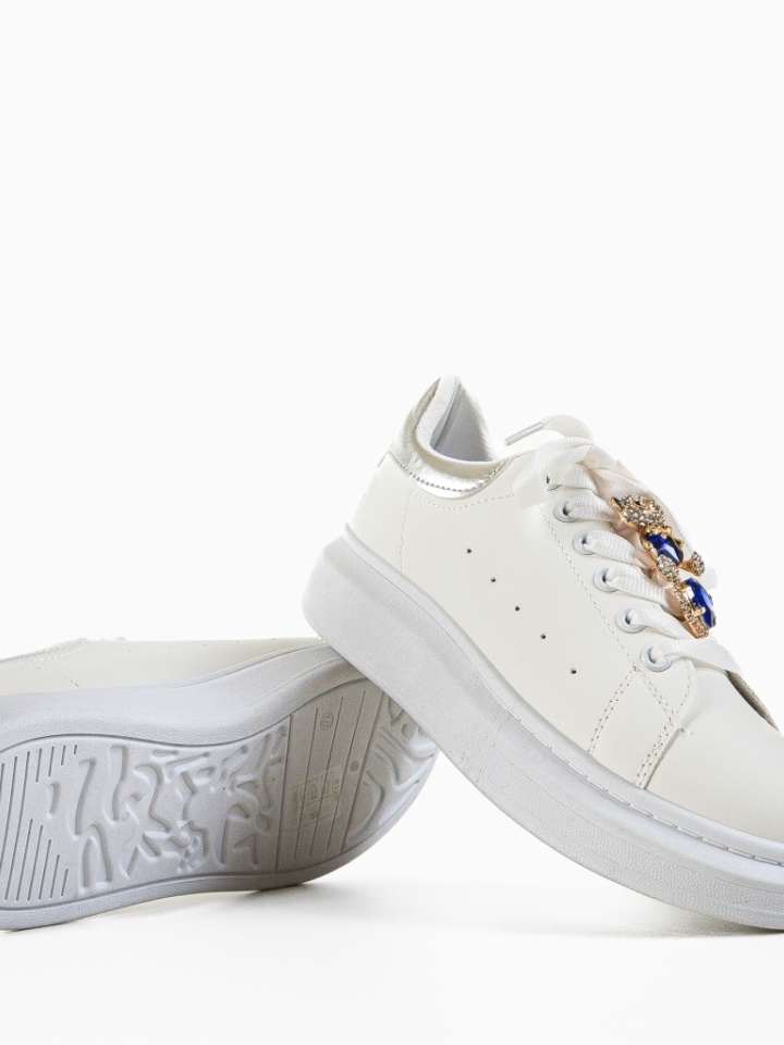 Sneakers dama Devin Argintii