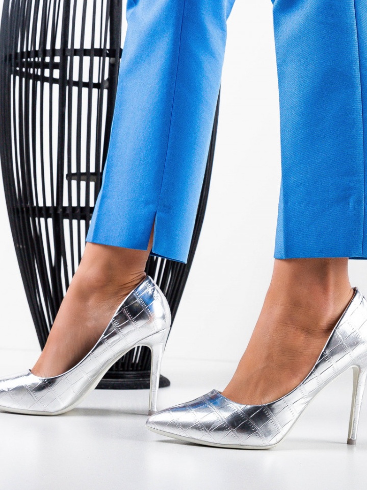 Pantofi Peters Argintii