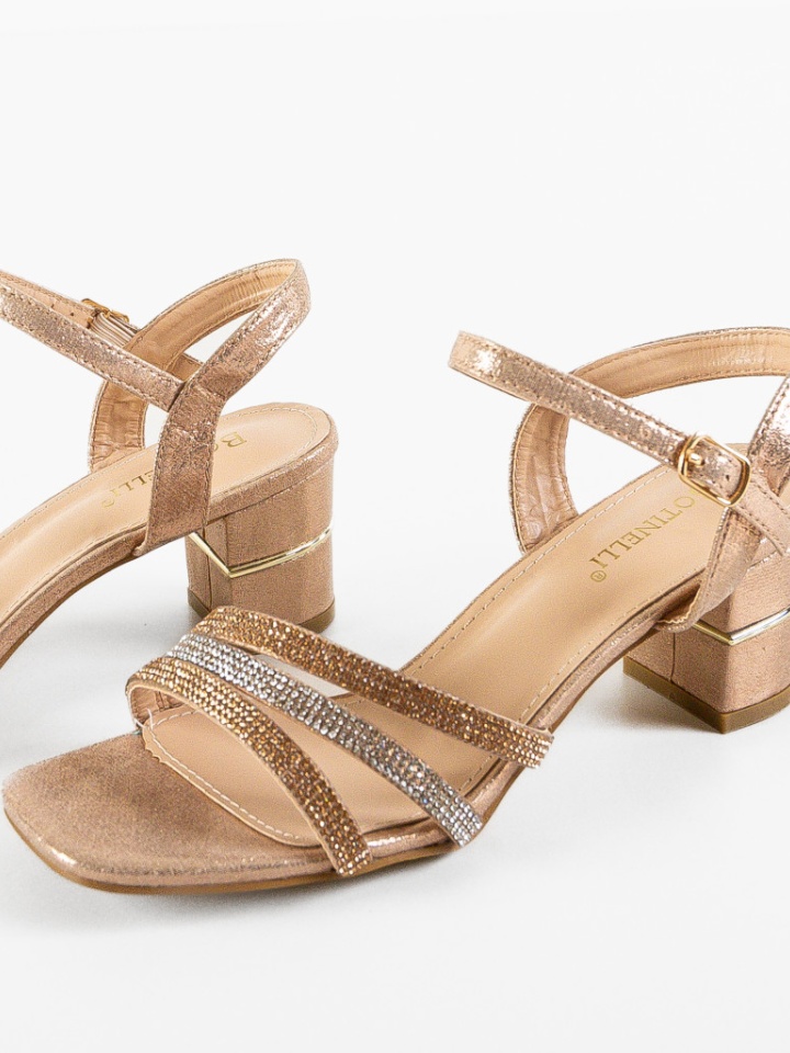 Sandale cu toc Sunbell Argintii