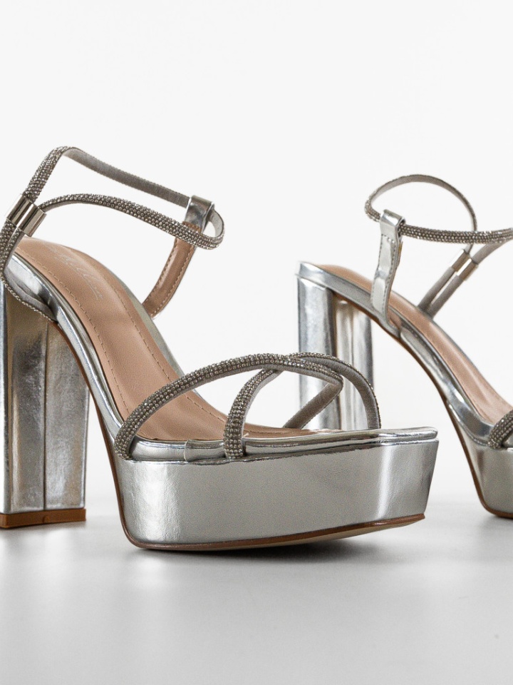 Sandale cu toc Miran Aurii