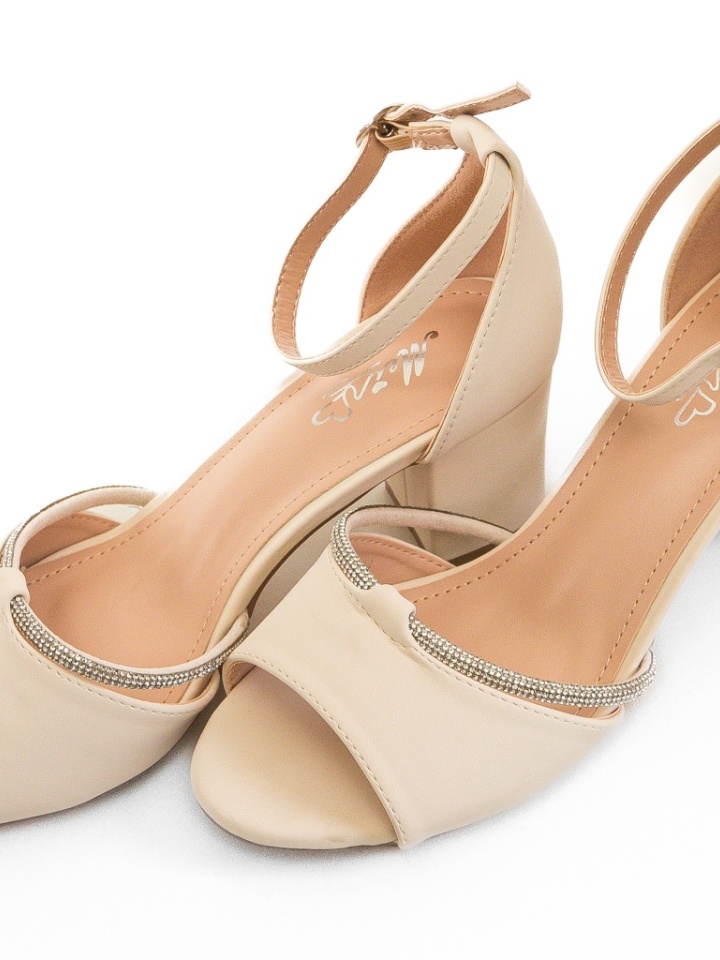 Sandale cu toc Leyre Argintii