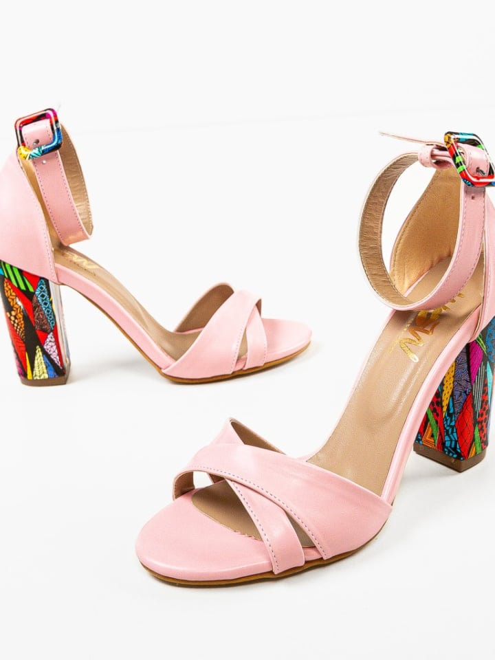 Sandale cu toc Crimson Negre