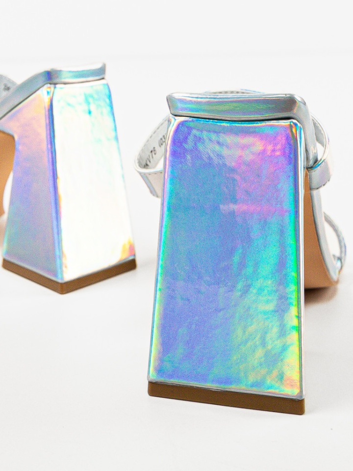 Saboti cu toc Luanda Argintii