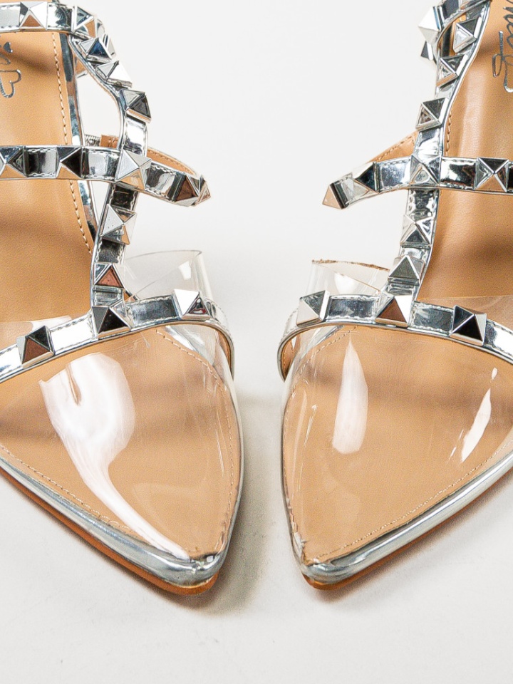 Pantofi cu toc Orleans Argintii