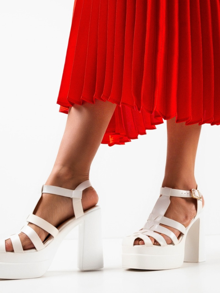 Sandale cu toc Natalia Albastre