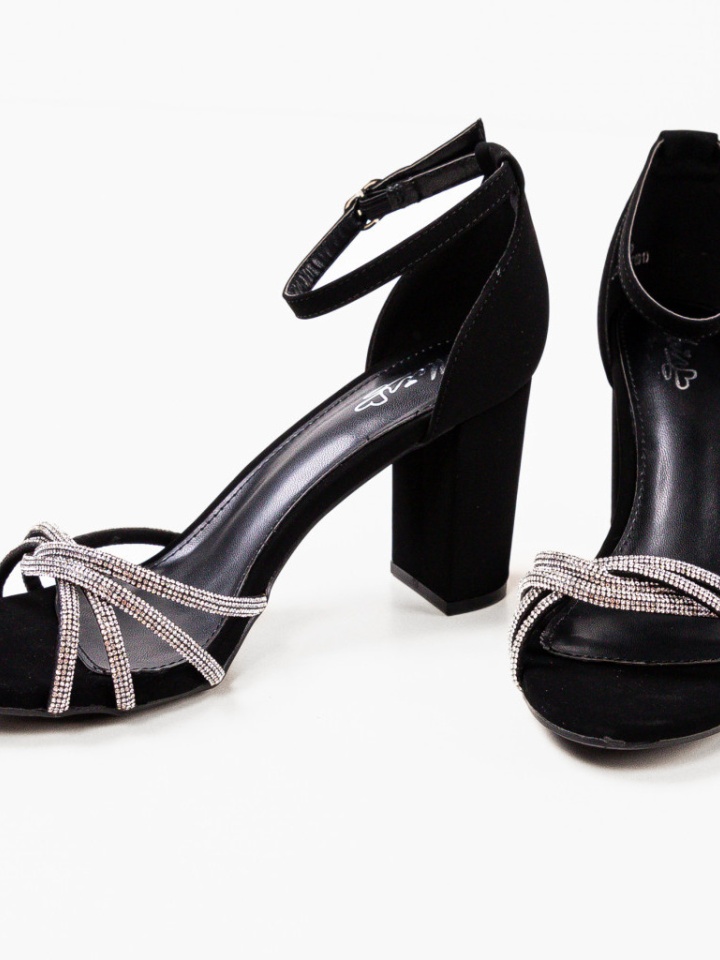 Sandale cu toc Josie Negre