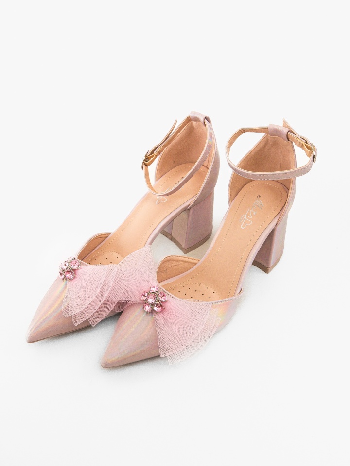 Pantofi cu toc Grandejira Argintii