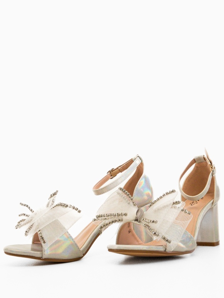 Sandale cu toc Dyala Argintii