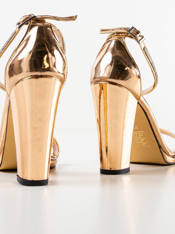 Sandale cu toc Crimson Negre