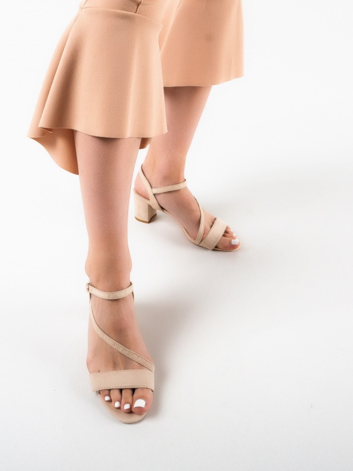 Sandale cu toc Arlon Bej