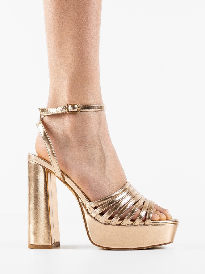 Sandale cu toc Odom Argintii