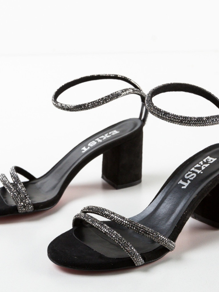 Sandale cu toc Anody Negre