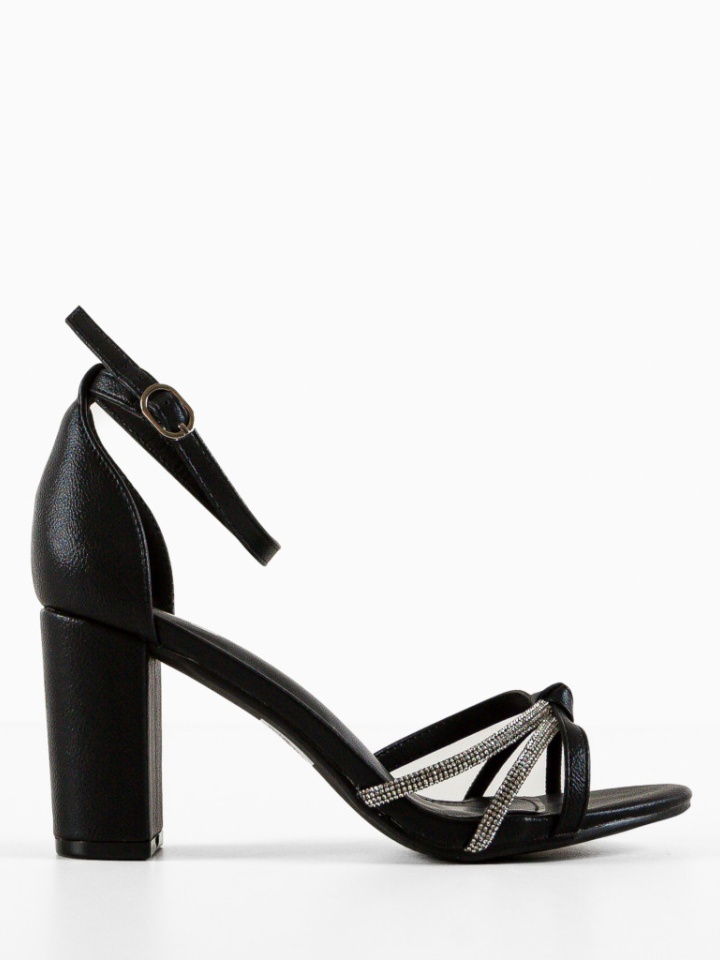Sandale cu toc Petty Negre