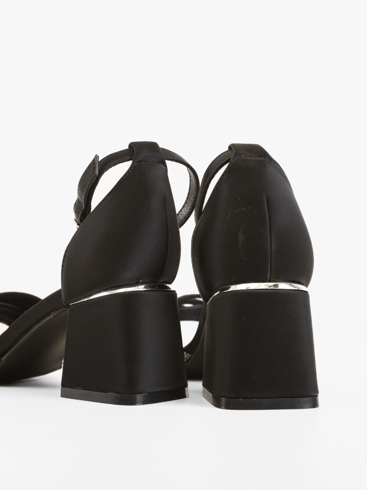 Sandale cu toc Pakka Argintii