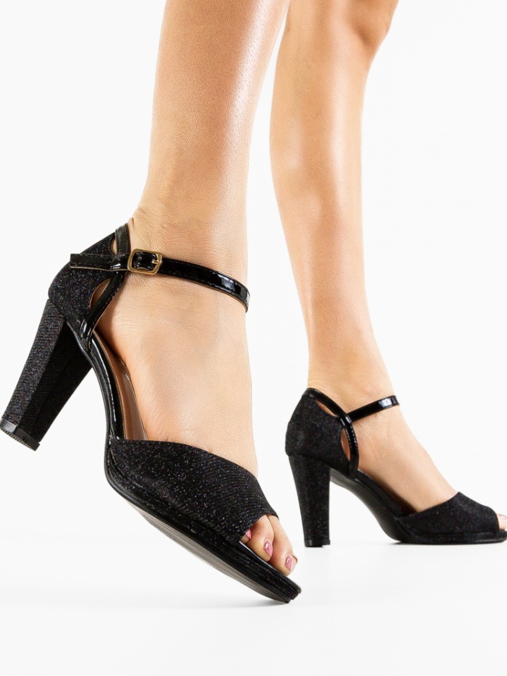 Sandale cu toc Berhane Argintii