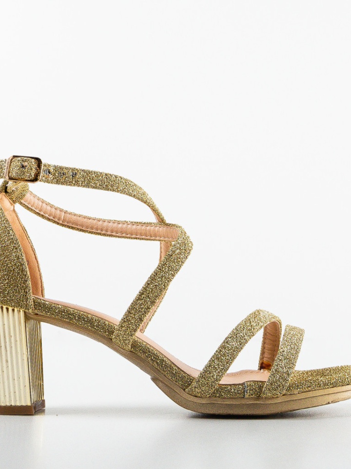 Sandale cu toc Kino Aurii