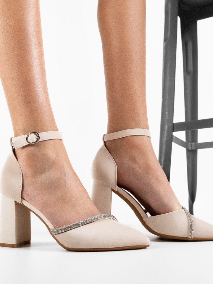 Pantofi dama Dem Bej 3