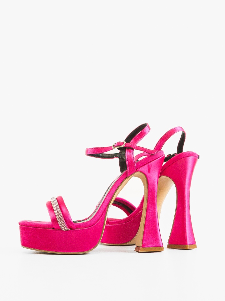 Sandale cu toc Wong Fuchsia