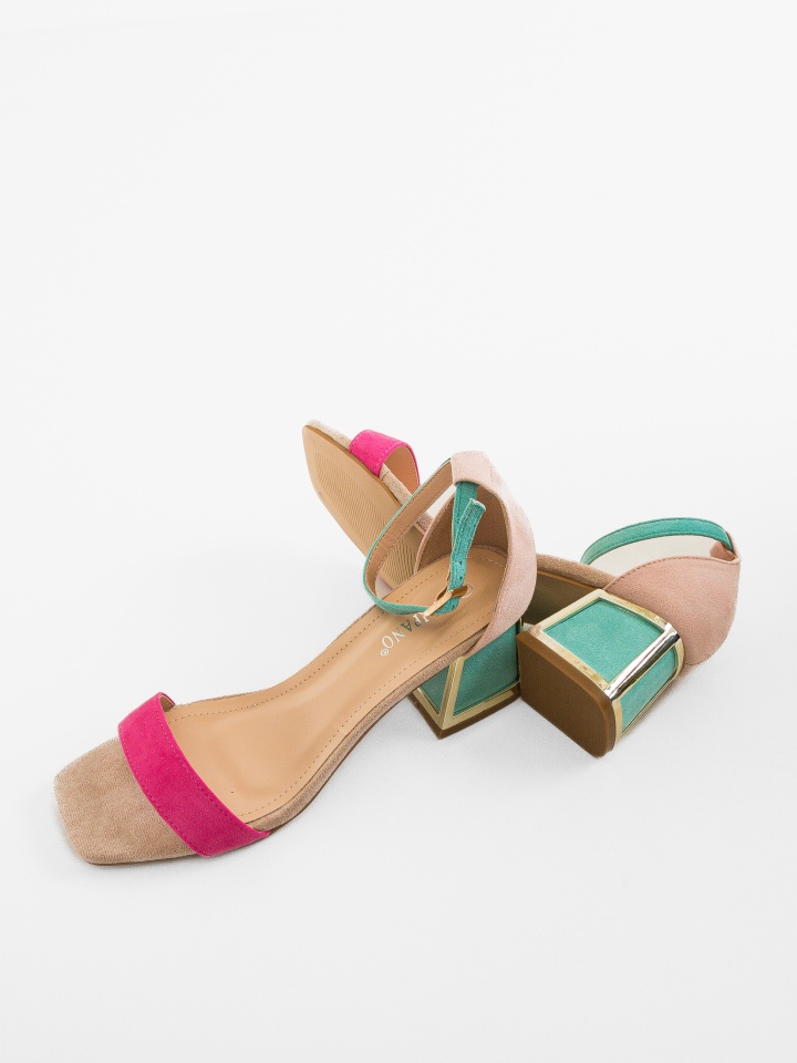 Sandale cu toc Bryan Portocalii